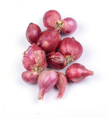 Shallots  isolated on white