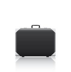 Old suitcase isolated on white background