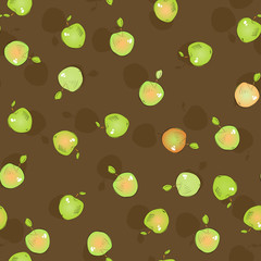Seamless pattern of apples, vector illustration