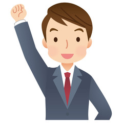 やる気のある男性　ビジネスマン