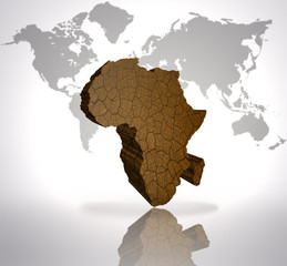 Map of  on a world map background