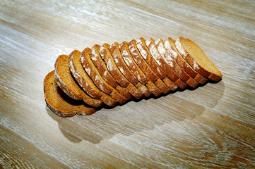 Sliced rye bread