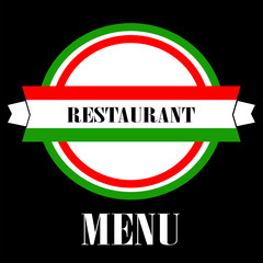 Italian Restaurant Menu Cover or Logo with Copy Space