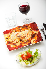 Closeup einer Lasagne