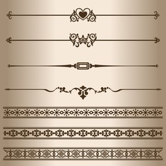 Fototapeta premium Design elements - dividing lines and ornaments.