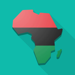 Africa continent map icon with a - obrazy, fototapety, plakaty