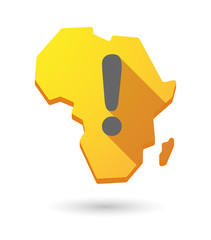 Africa continent map icon with a