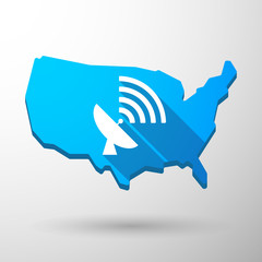 USA map icon with an antenna