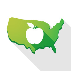 USA map icon with a fruit