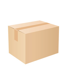 White opened cardboard box