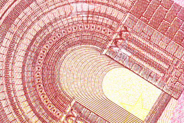 Ten Euro Banknote in a macro shot
