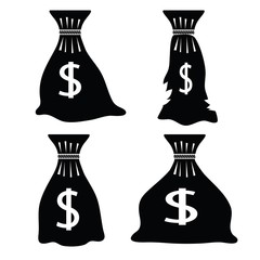money bag silhouettes