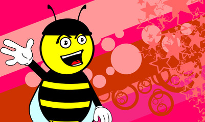 bee cartoon background3