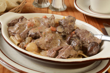Beef stroganoff closeup