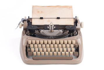 Alte Deutsch Schreibmaschine mit altem Papier