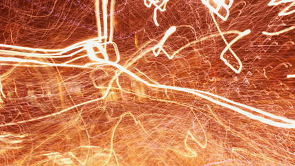 Abstract Night holiday color trails