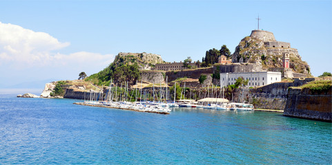 fort in the town of Corfu, Greece, Europe