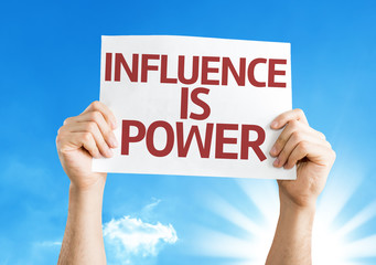 Influence is Power card with a beautiful day