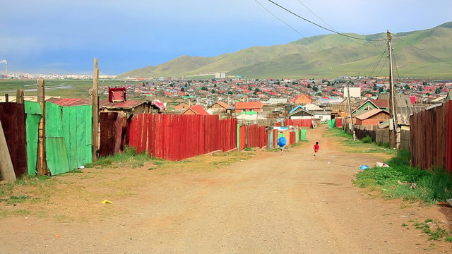 Mongolian Ger at Ulaanbaatar Suburbs