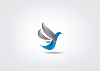bird Abstract Animal Business Logo Water Icon Leaf Abstractt