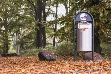 Trash can in Nature Park