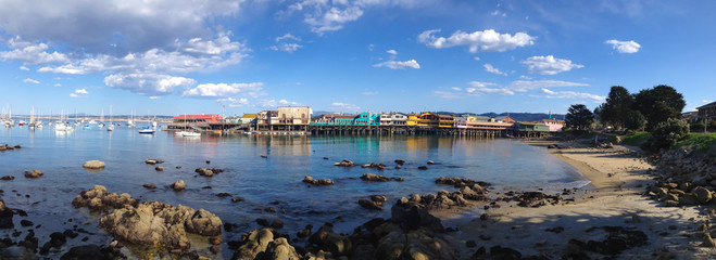 Panoramic View of Monterey Bay, California - obrazy, fototapety, plakaty