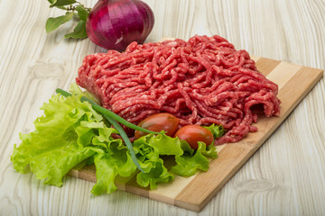 Raw minced beef