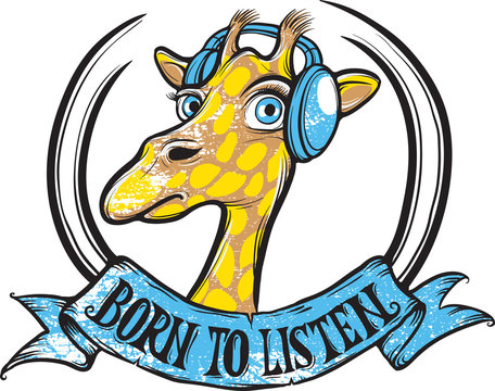 born to listen giraffe