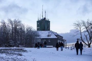 kahler asten tower in the winter in germany