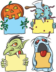 halloween monsters greetings