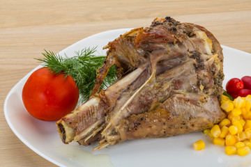 Roasted turkey leg