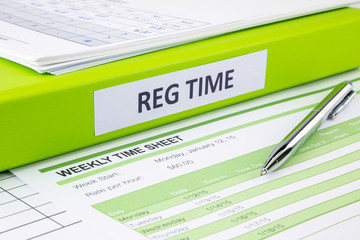 Blank weekly time sheets for recording