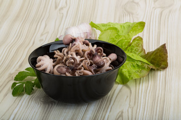 Boiled octopus