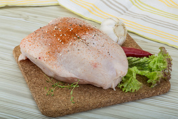 Raw chicken breast