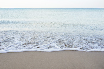 Sand beach with wave
