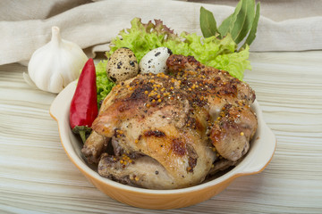 Quail grilled