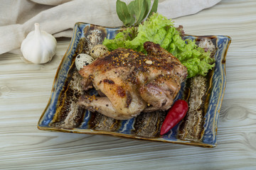 Quail grilled