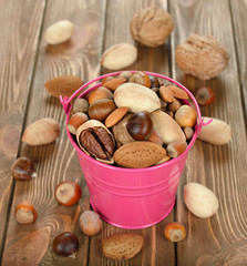 Nuts in a bucket