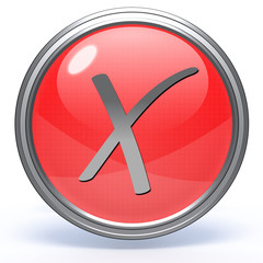 Obraz premium check circular icon on white background