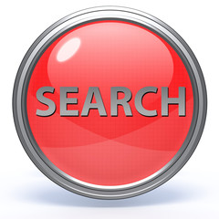 search circular icon on white background