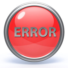 error circular icon on white background