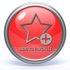 Favorite circular icon on white background