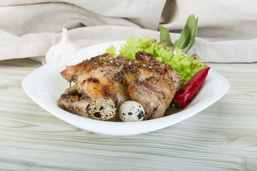 Quail grilled