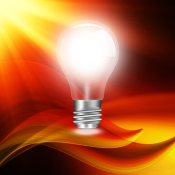 light bulb  on abstract  background