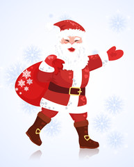 Christmas card with Santa Claus  for your design