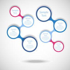 colorful round diagram metaball infographics