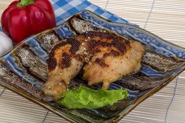 Roasted chicken leg