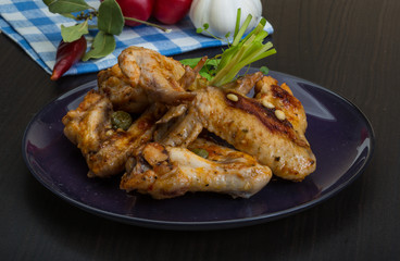 Roasted chicken wings