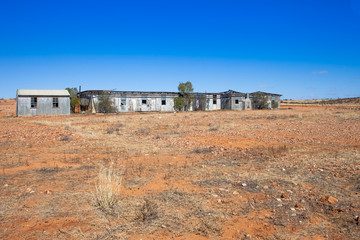 Abandoned shearing shed outback Australia.