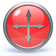 Obraz premium Arrow circular icon on white background